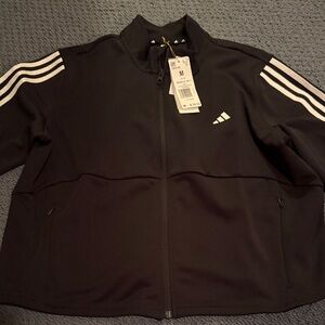 Adidas Black Jacket with White Accents